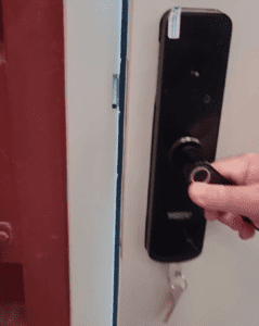 Smart fingerprint lock on container door
